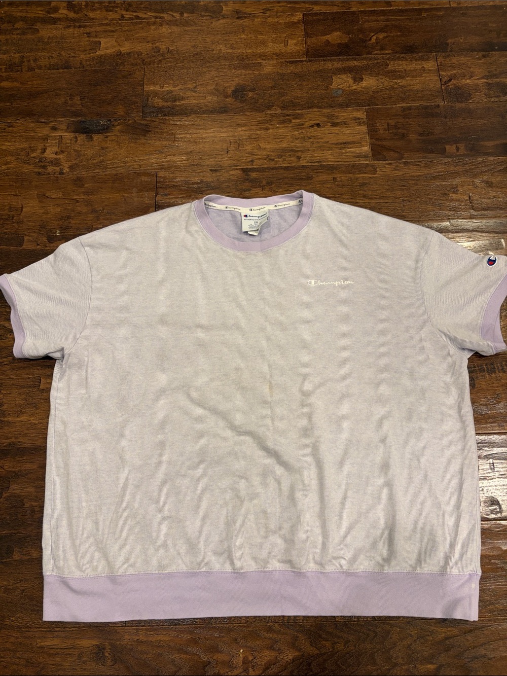 Champion Lavender Short Sleeve Ringer Tee